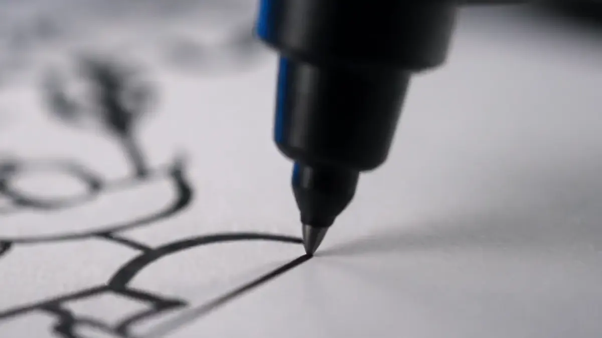 La pluma de PictiaX® dibujando un sketch con línea continua
