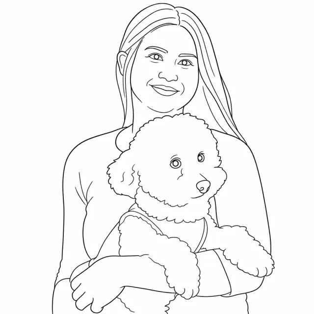 Caricatura que dibujó el brazo robótico en el caso Perro Pequeño