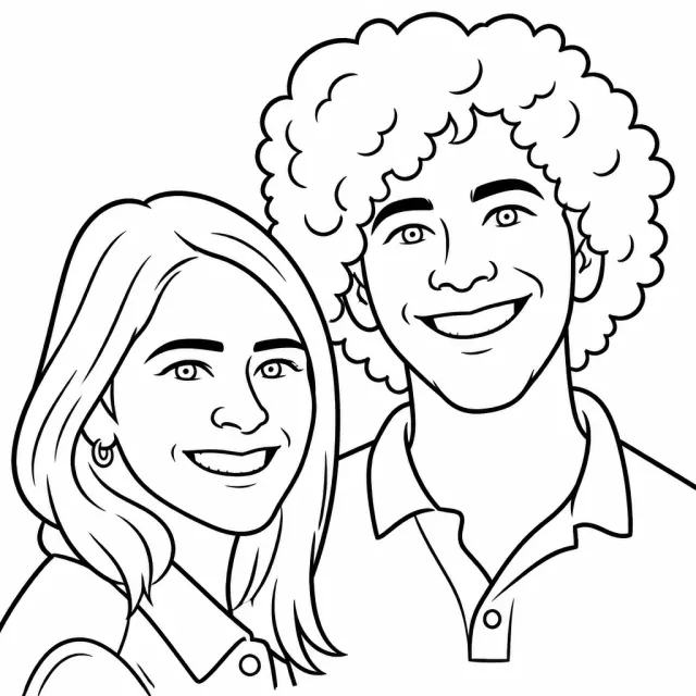 Caricatura que dibujó el brazo robótico en el caso Pareja En Estudio